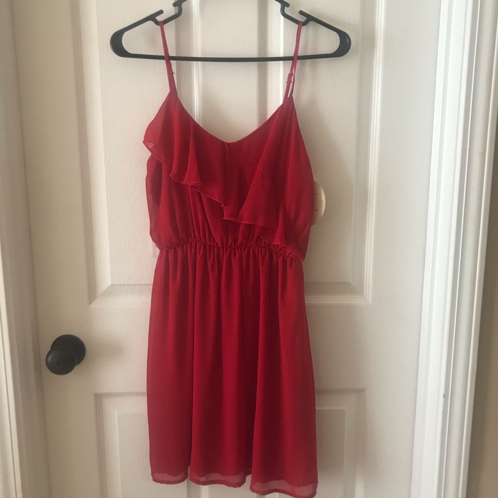 Red Ruffle Dress
